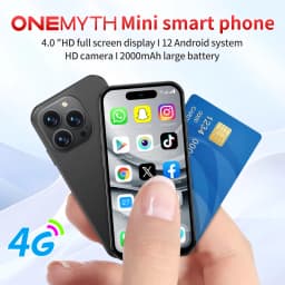 ONEMYTH M17 Pro Mini Smartphone Quad Core 2000mAh LTE 4G Dual SIM Type-C Android 12.0 Mobile CellPhone Face Unlock