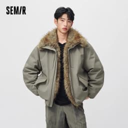 Semir Men Down Jacket Protective Fur Collar Windproof Water Repellent Winter Smart Casual Couple Fashion Outerwear 2026