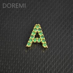 DOREMI Colorful Birthstone CZ 9mm Initial Letter Bracelet Bangle Custom Private Wedding Gift Letters Bangle Gift Jewelry Bangle