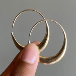 Elegant Concise Design Golden Plated Hoop Earrings for Women Bohemian Style Daily Versatile for Wedding Vintage Perfect Jewelry
