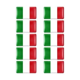 10pcs Epoxy Italy Flags Sticker Car Interior Decoration Decal for Fiat 500 Abarth Punto Panda Tipo Bravo Stilo Coupe Doblo Badge