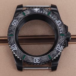 PVD Black NH35 40mm Men's Watch Case Sapphire For SUB Seiko NH35 NH36 NH38 NH34 Miyota 8215 ETA 2824 Movement Yacht-Master 20ATM