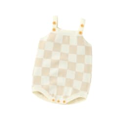 Infant Bodysuits Clothes 0-18m Plaid Pattern Newborn Boys Girls Casual Sleeveless Onesie Body Coverall Toddler Outfits One Piece