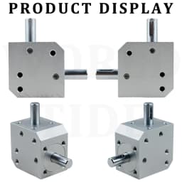 New Right Angle Conical Bevel Gearbox Right Angle Commutator Device Speed Ratio 1:1 Double 8MM Shaft Gear Material 45 Steel