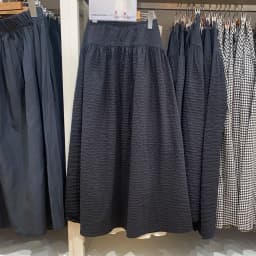 Summer Style A-Line Skirt Bubble Fabric Plaid Long Skirt High Waist Commute Friendly Mid-Length Color Other Material