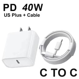 Original PD 40W EU US Fast Charger For iPhone 18 17 16 15 14 13 11 12 Pro Max Plus Air USB-C Cable Braided Fast Charging Type-C
