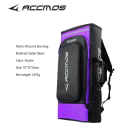 ACCMOS High-Quality Adjustable Large Bow Case with Bow Staff And Arrow Storage Bag Double Shoulder Bag Expandable High Capacity