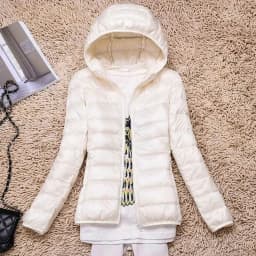 Women's Ultralight Thin down Jacket Quilted Coat Hooded Lightweight Silk Fiber Fill Fall Fashion Ladies' Premium Clothing