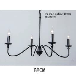 Retro Loft Living Room Chandelier Lighting E14 Vintage American Style Black/Gold Ceiling Chandelier Household Dining Room Light