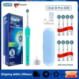 Oral B Electric Toothbrush Pro 4000 3D Action Daily Clean Teeth Visible Pressure Sensor 4 Modes Gum Cares Waterproof Rechargeabl