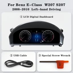 AUTOTOP 12.3 LCD Digital Dashboard Cluster for Benz E Class W207 S207 Auto Instrument Panel Cockpit Speedometer Linux System