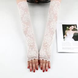 New Summer Cold Lace Long Sleeves Arm Cover Women Cuff Hollow Flower Hand Sleeves Driving Arm Sleeve Fingerless Fake Sleeves