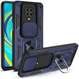 Slide Camera Lens Protective Case for Xiaomi Redmi Note 9 Pro 9T 9S Note9 Car Holder Magnetic Armor Shockproof Bumper Case Cover
