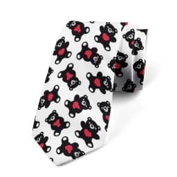 New 8CM Cartoon Bear Print Tie Men Slim Casual Party Formal Dating Personality Necktie Fashion Trend Elegant Collocation Gravata