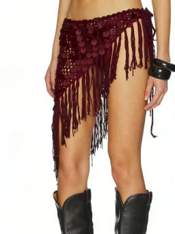 Women's Summer Beach Crochet Shawls Wraps Fishnet Sequin Tassel Hip Scarf Hollow Out Cover Ups Bikini Clubs