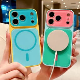 Magnetic Colorful Case For iPhone 18 17 16 15 14 Pro Max For MagSafe Crystal Glitter Back Soft Bumper Shockproof Cover