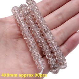 Natural Stone Square Beads Crack Crystals Gem Loose Spacer Cube Beads for Jewelry Making DIY Bracelet Necklace Accessories 6mm