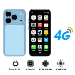 SERVO 19Air 4G LTE Pocket Mini Smartphone Android 12 OS 3.88" HD Screen 6GB+128GB Dual SIM GPS OTG Play Store Small Mobile Phone