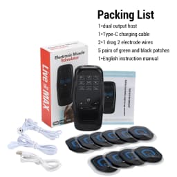 Digital TENS Machine EMS Massager with 9 Modes 30 Gears Electric Pulse Muscle Stimulator for Back And Neck Electrode Massage Pad