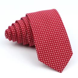Cotton Men's Dots Neck Tie Classic Skinny Tie For Men Red Pink Black White Wedding Party Fashion Casual Man Business Cravat Gift