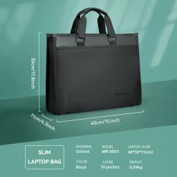 MARK RYDEN Sleek Business Briefcase 15.6 inch Water Repellent Laptop Bag with YKK Zipper