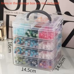 New 3 Tier 18-Grid Transparent Adjustable Stackable Compartment Slot Plastic Storage Box For Organizing Toys Jewelry Accessories