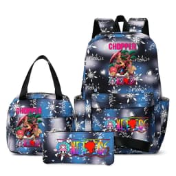 One Piece Backpacks Women Men Capacity School Bag Rucksack Printe Backbag Travel Daypack Male Backpack Mochila 3pcs