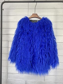 Mongolia Sheep Fur Women Medium Long Coat Jacket Colorful Warm Faux Fur Plush Coats Female Jacket Autumn Winter Furry Outerwear