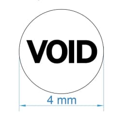 600pcs 4mm Small Screw Hole Warranty Void Security Seal Tamper Evident Removal Proof Eggshell Brittle Paper Label Sticker