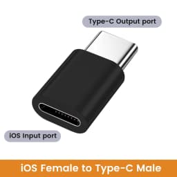 USB Type C to Lightning Adapter High Speed Data Transfer Fast Charging Lightning Female to USB C Male Converter For iPhone 15 16