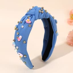 Knotted Wide Headbands Diadem For Back To School Pearls Pencil Hair Bands Kids Head Hoop Girls Children Daily Tiara Accessories