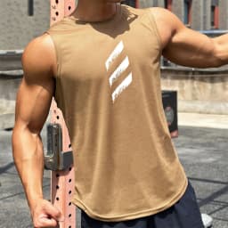 Thin Quick Dry Bodybuilding Tank Top Men Gym Fitness Sleeveless Shirt Male Casual Stringer Singlet Vest Summer Training Clothing