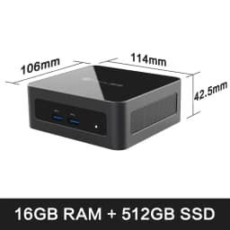 MLLSE M6 Mini PC Intel Core i5-12450H CPU 16GB RAM 512GB SSD WiFi6 BT5.2 Windows 11Pro Mini Desktop Computer