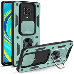 Slide Camera Lens Protective Case for Xiaomi Redmi Note 9 Pro 9T 9S Note9 Car Holder Magnetic Armor Shockproof Bumper Case Cover