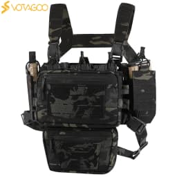 VOTAGOO Chest Equipment - Tactical Chest Equipment, Molle Modular Micro Combat Chest Equipment Adjustable and Detachable