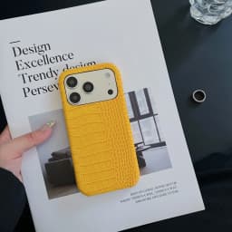 Crocodile Patterned PU Leather Glossy Case For iPhone 18ProMax 17 16 15 14 Pro Max Plus 13 12 11 Luxury Creative Frameless Cover