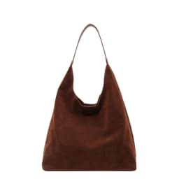Large Capacity Suede Shoulder Bag Autumn and Winter Vintage Women's Bag Solid Color Simple Versatile Bucket Bag