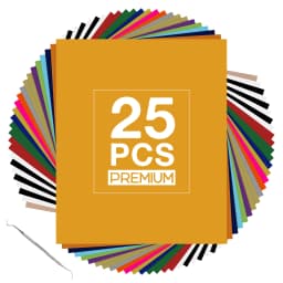 HTVRONT 35pcs 30cm*25cm Multi-color PU Heat Transfer Vinyl Sheets Iron on HTV Vinyl Films for Heat Press T-shirt Printing