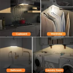 Motion Sensor Light Indoor, Wireless Under Cabinet Lighting, Rechargeable Closet Lights, 3Color Temperatures, Counter Lamp