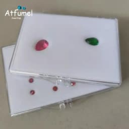 Gems Jewelry Display Box Diamond Organizer Gemstone Teaching Specimen Packaging Box Clear Earrings Stone Gems Storage Boxes