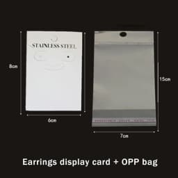 30-50sets Display Card with Opp Bags Transparent Self Adhesive Plastic Bag for Handmade Jewelry Necklace Bracelet Packaging