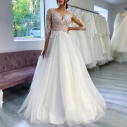 Boho Wedding Dress Long Sleeve Bride Dress Plus Size Robe De Mariee Lace A Line Wedding Bridal Gown customized