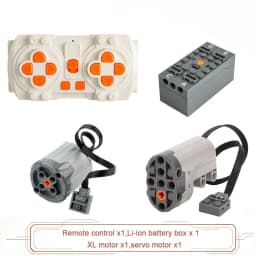 MOC Blue-tooth APP Remote Control Set - Rechargeable Battery Box Motor Set Speed Controller for PF Building Block Modifications