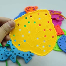 Threading Boards for Kids Sensory Basic Life Skills Practice Montessori Educational Toys Party Favors Classroom Prizes
