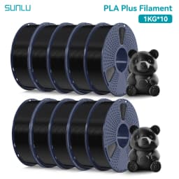SUNLU 10 Roll PLA Plus/Clear Filament 1.75 Mm +/- 0.02 Mm 1 Kg Spool (2.2 Lbs) Neatly Arranged No Knot Filament Fit Most FDM Pri