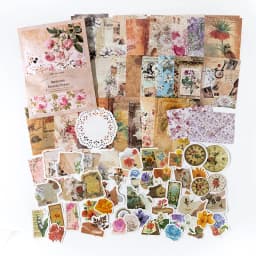 100pcs Vintage Scrapbooking Stickers Material Paper Combo Kit DIY Collage Junk Journal Decor Diary Materials Aesthetics Stickers
