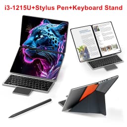 Topton 2 Screen Laptop Intel i3 1215U N100 Dual 10.95inch IPS Touch Screen Windows 11 Office Computer Tablet PC Notebook WiFi6