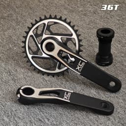 GOLDIX MTB Crankset 170/175mm SL 3 Bolt Direct Mount Crank 0mm Offset 34T 36T 38T 40T Chainring for XC AM