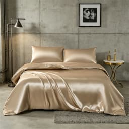 22mm Mulberry Silk Bedding Set Luxury Smooth Duvet Cover Set with Quilt Cover Bed Sheet Pillowcase for Twin Full King Queen Bed