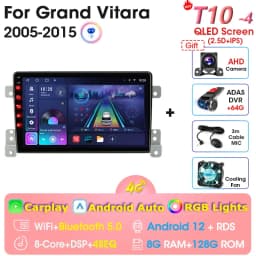 2 Din Android 12 Car Radio For Suzuki Grand Vitara 3 2005-2012 2013 2014 2015 Stereo Multimedia Video Player Navigaion Carplay